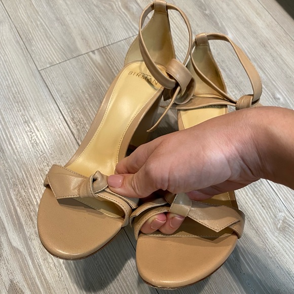 Alexandre Birman Clarita Block Leather Sandal in Nude Size 37 - Picture 9 of 11